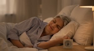 Family member resting in bed